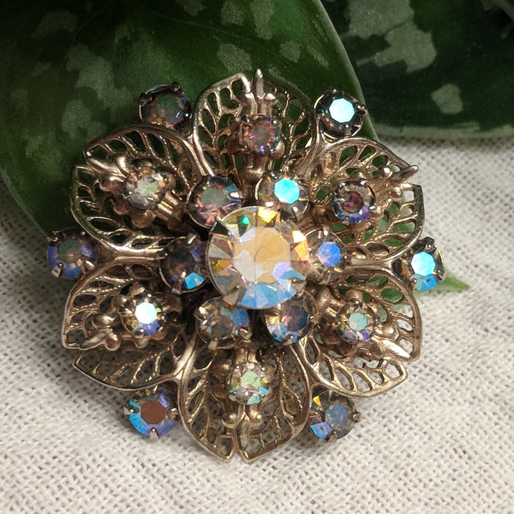 Vintage Flower Inspired Brooch